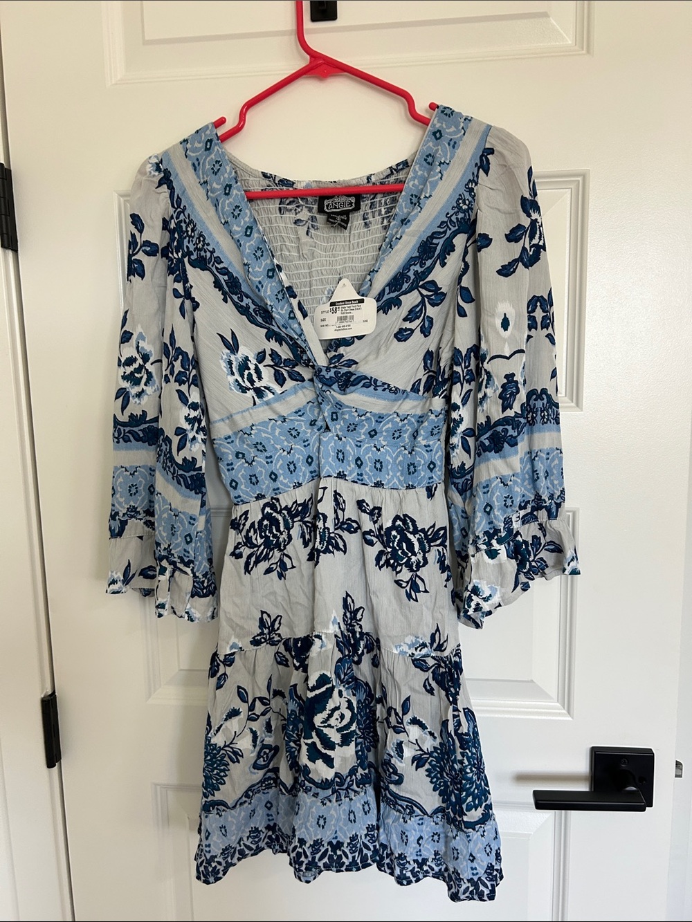Angie Blue & Navy Floral Mini Dress